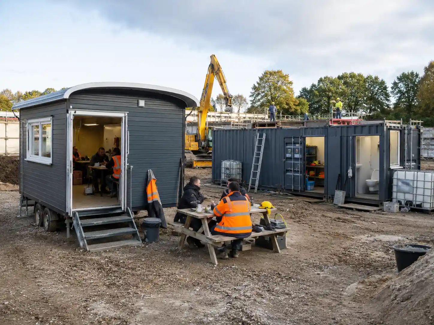 Bau- und Freizeitbauwagen für Baustelle und Aufenthaltsraum