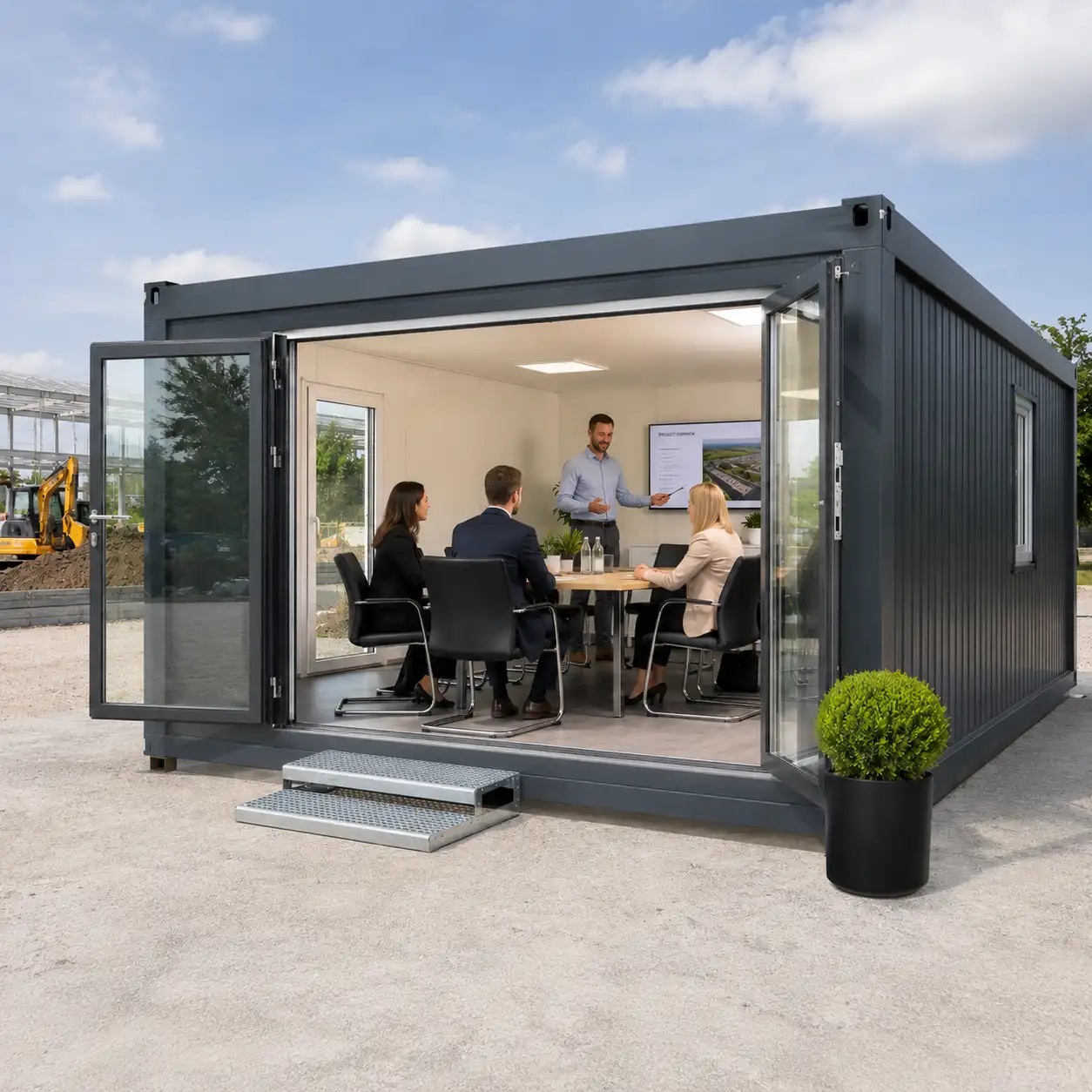Büro- und Aufenthaltscontainer für Baubüro und Projektleitung