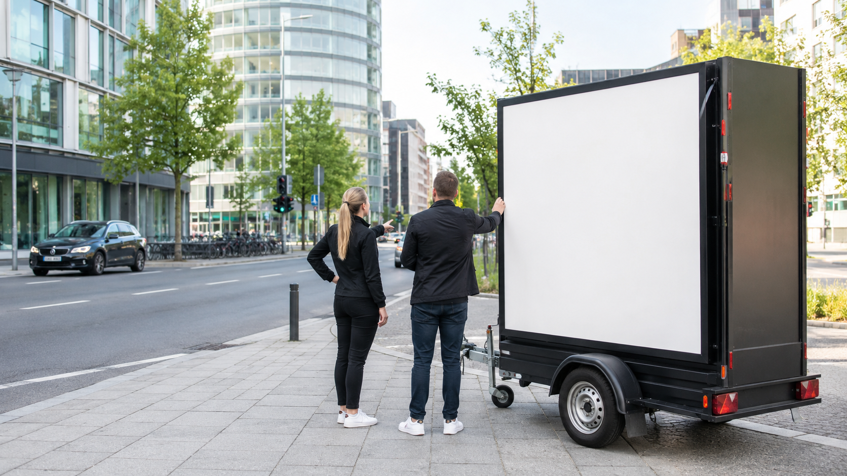 Fahrbare Werbefläche richtig nutzen