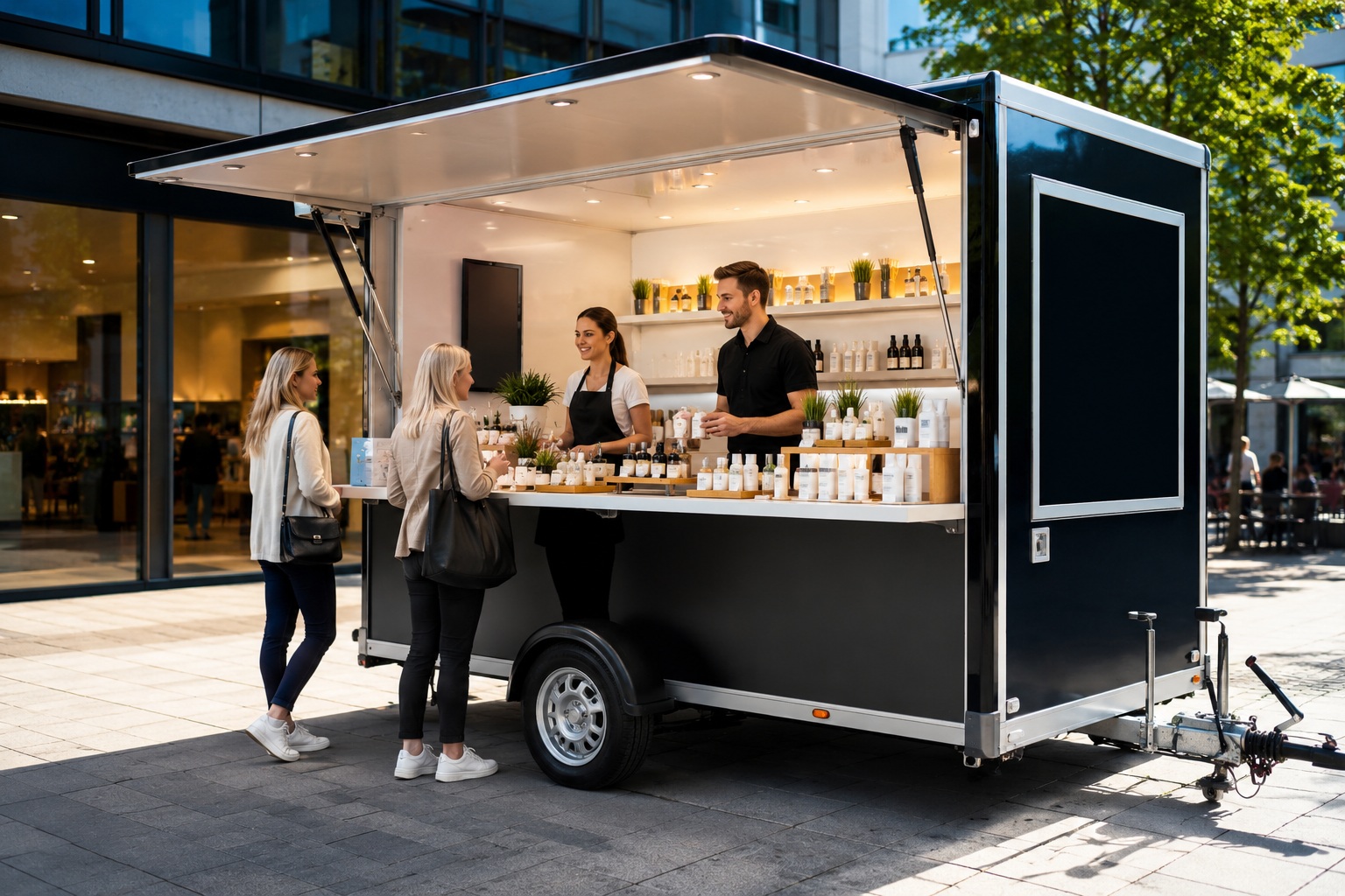 Verkaufstrailer für Handel, Beratung und Promotion
