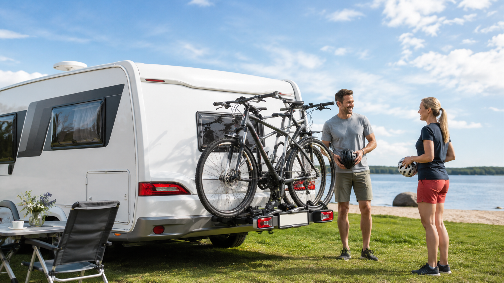 Fahrradtransport im Wohnwagen