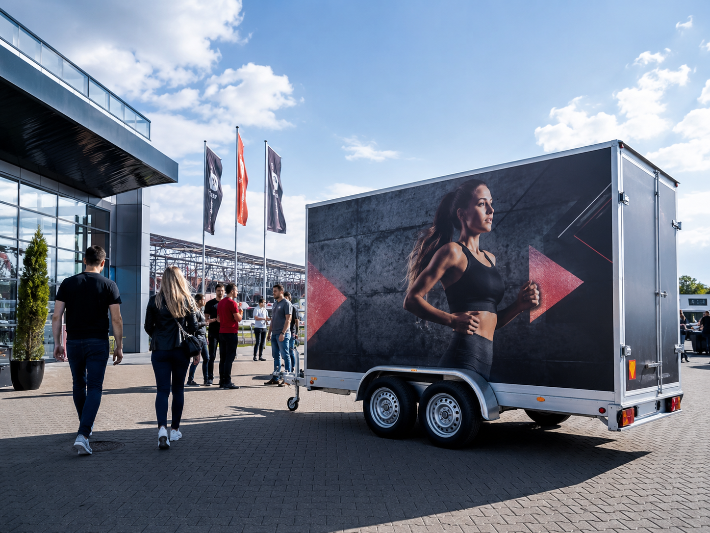 Anhänger als mobile Werbefläche