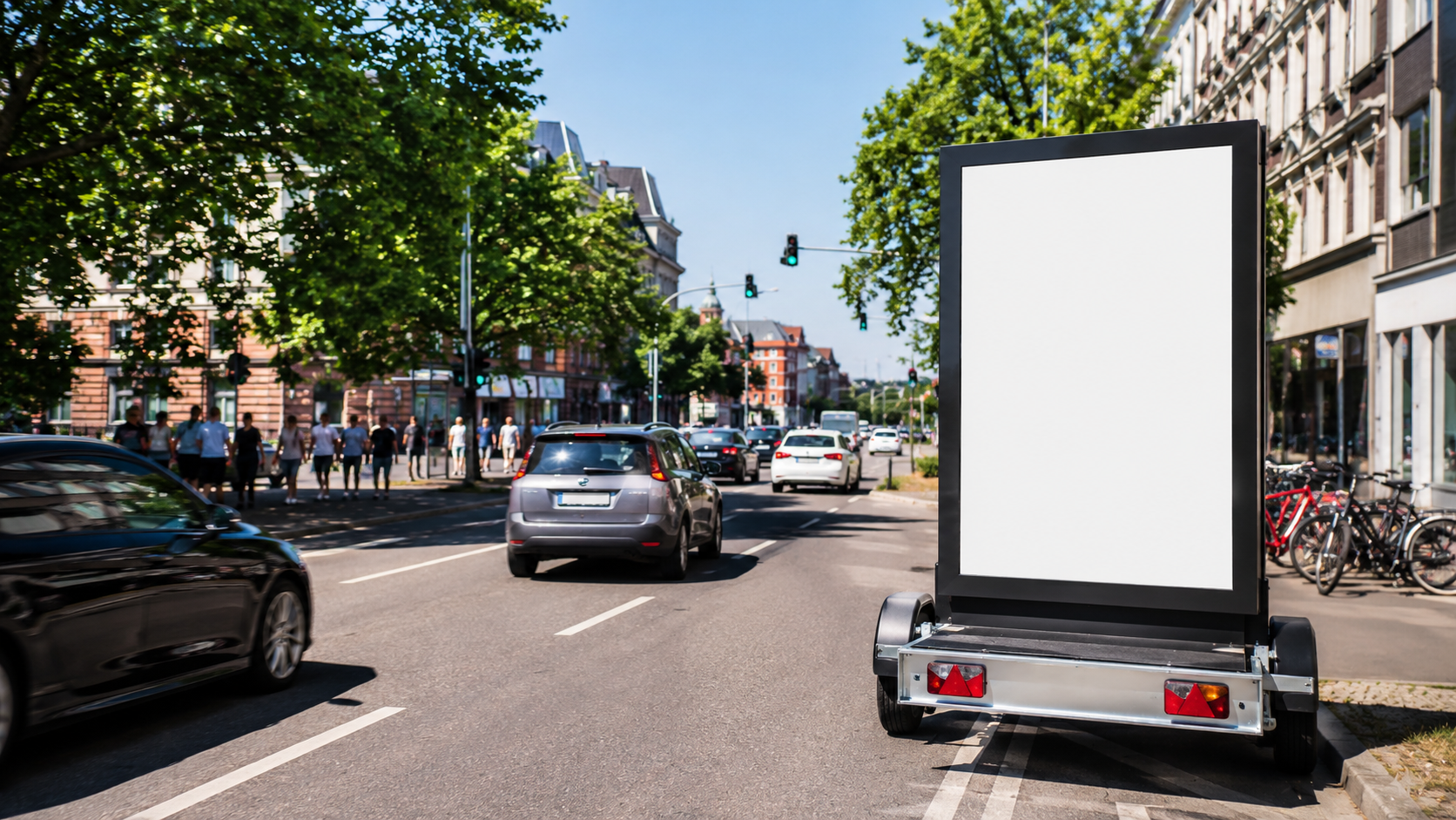 Mobile Außenwerbung mit Anhängern