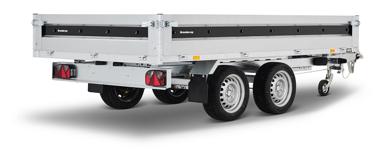 Brenderup BT 4310 STB 2700 kg Heckkipper mit E-Pumpe & Batterie & Stahlboden & Alu Rampen & Heckstützen