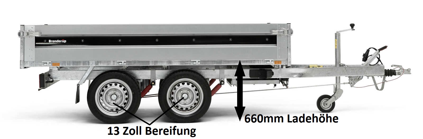 ❗ SOFORT VERFÜGBAR ❗ Brenderup BT4260 STB 2500 Heckkipper mit E-Pumpe und Batterie