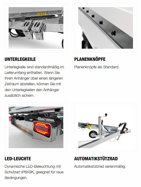 Brenderup BT 5325 STB 3000 Heckkipper mit E-Pumpe & Stahlboden & Alu Rampen & Heckstützen
