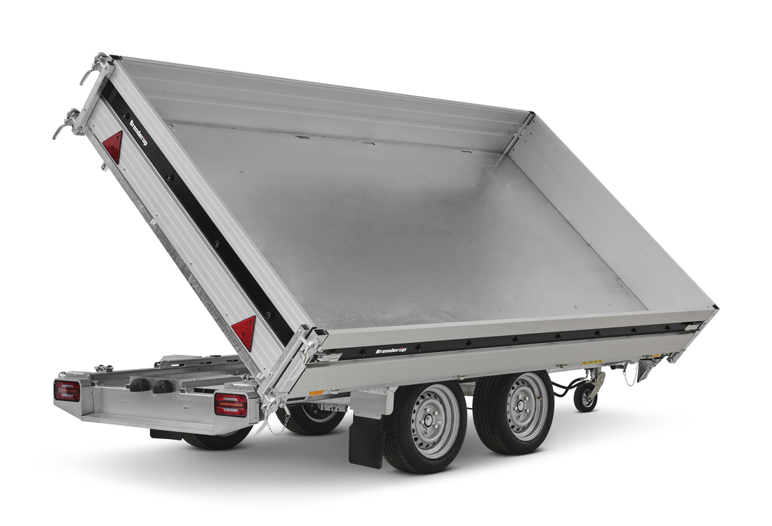 Brenderup TT5000 NEUE Generation2-Serie 3 Seiten Kipper TT 5325 ATB 3500 HC mit E-Pumpe + Nothandpumpe & Honeycombboden inklusiv Heckstützen und Auffahrrampen BEST DEAL