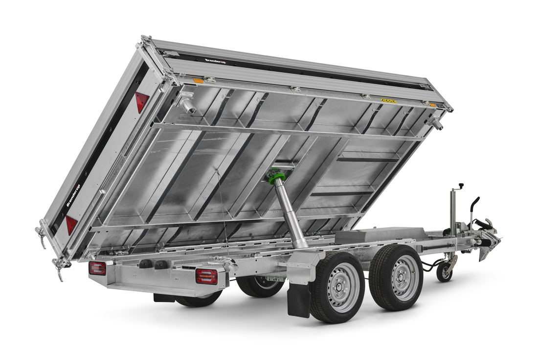 Brenderup TT5000 NEUE Generation2-Serie 3 Seiten Kipper TT 5325 ATB 3500 HC mit E-Pumpe + Nothandpumpe & Honeycombboden inklusiv Heckstützen und Auffahrrampen BEST DEAL