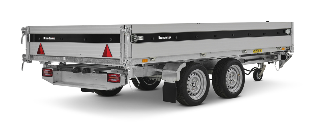 Brenderup TT5000 NEUE Generation2-Serie 3 Seiten Kipper TT 5375 ATB 3500 S mit E-Pumpe + Nothandpumpe & Vollstahlboden & Alu Rampen & Heckstützen
