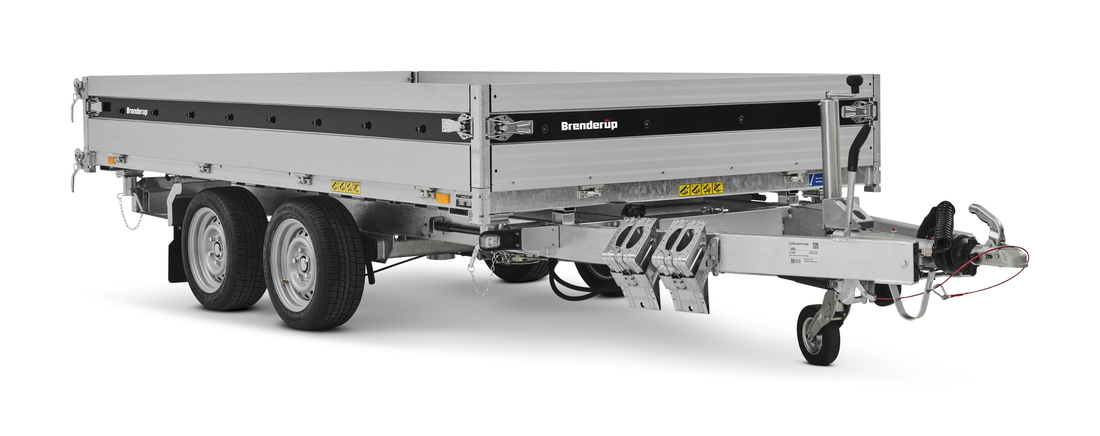 Brenderup TT5000 NEUE Generation2-Serie 3 Seiten Kipper TT 5375 ATB 3500 S mit E-Pumpe + Nothandpumpe & Vollstahlboden & Alu Rampen & Heckstützen